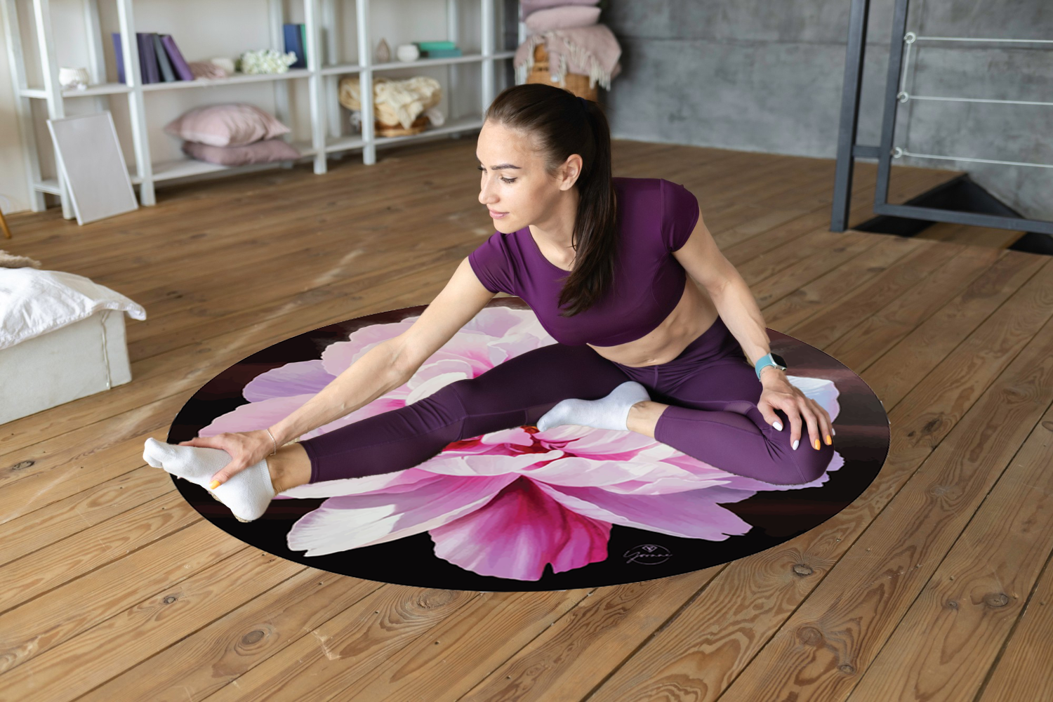 Blossom – Thảm Yoga Tròn 2.5mm – Gọn Nhẹ, Linh Hoạt, Tập Tự Do - Image 3