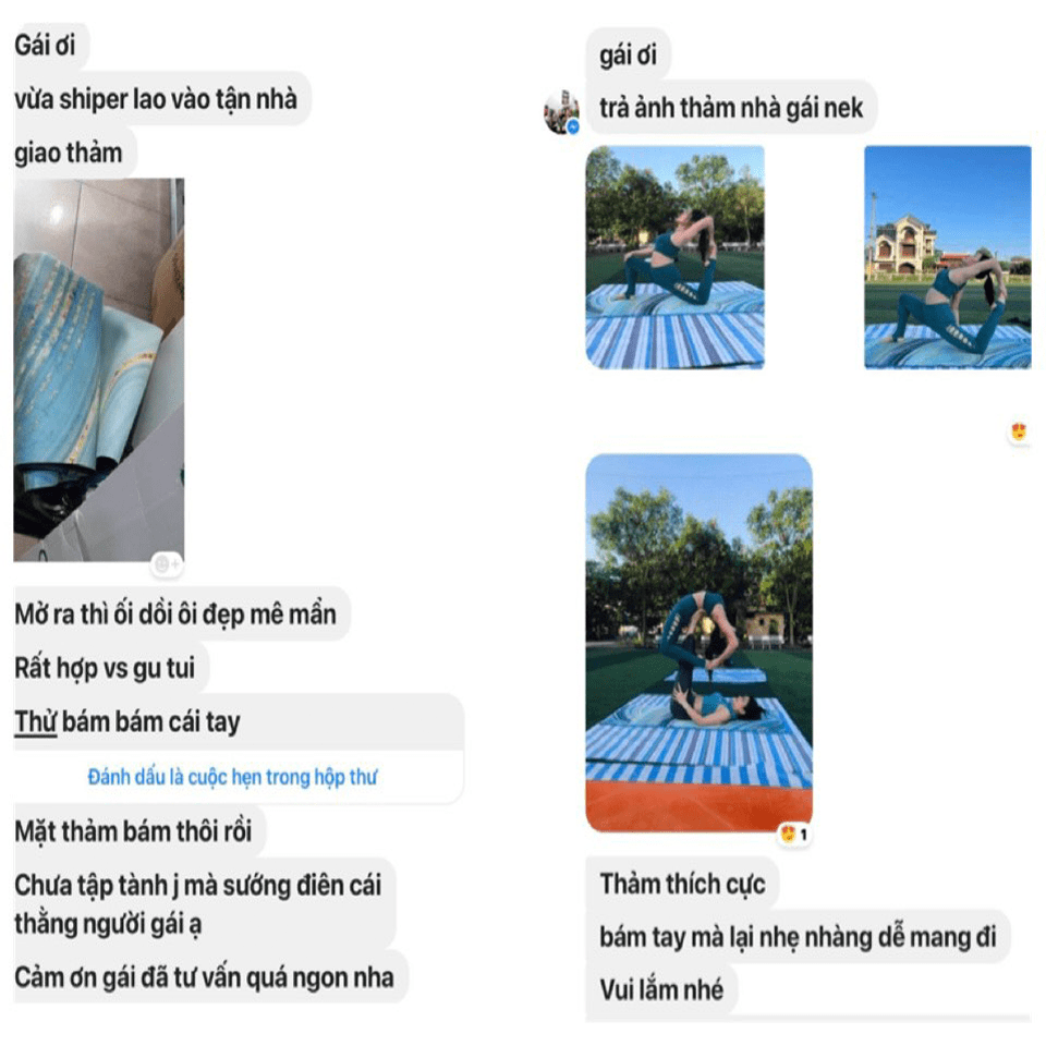 review thảm tập yoga yvonne