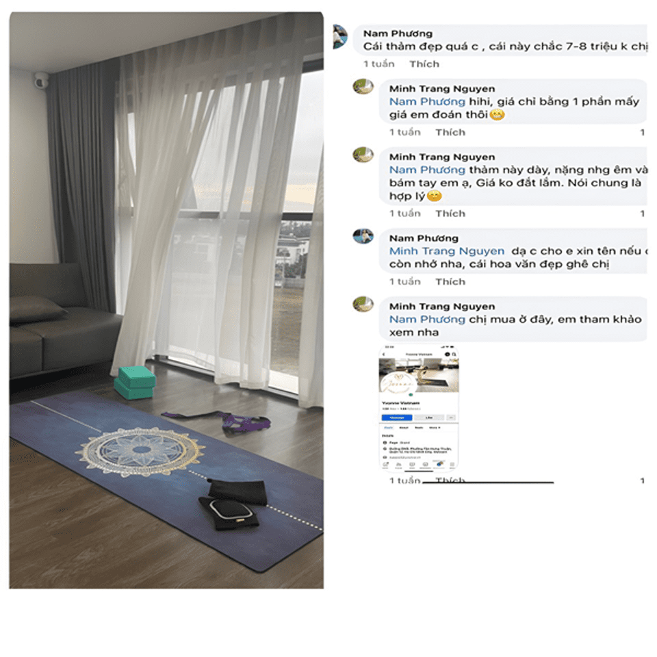 review thảm tập yoga yvonne