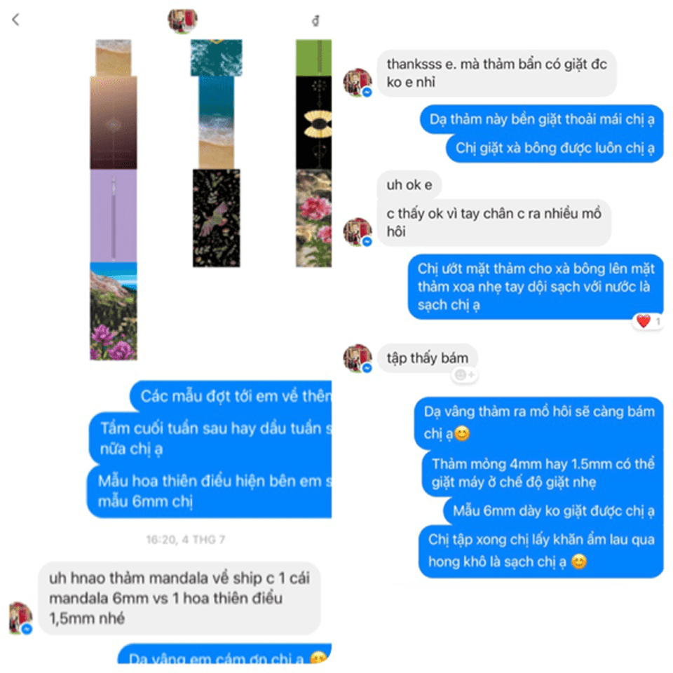 review thảm tập yoga yvonne