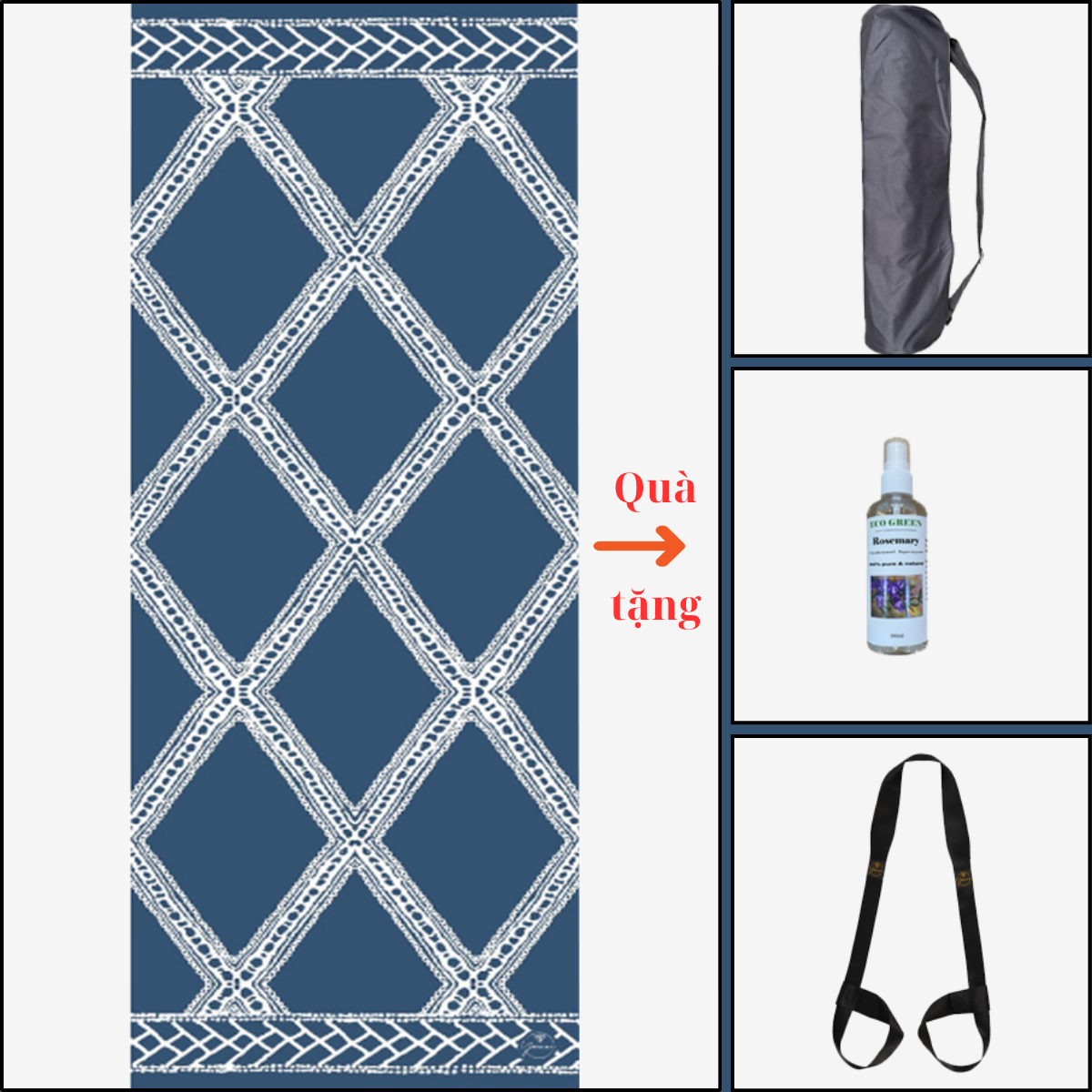 super thickness yoga mat blue navy