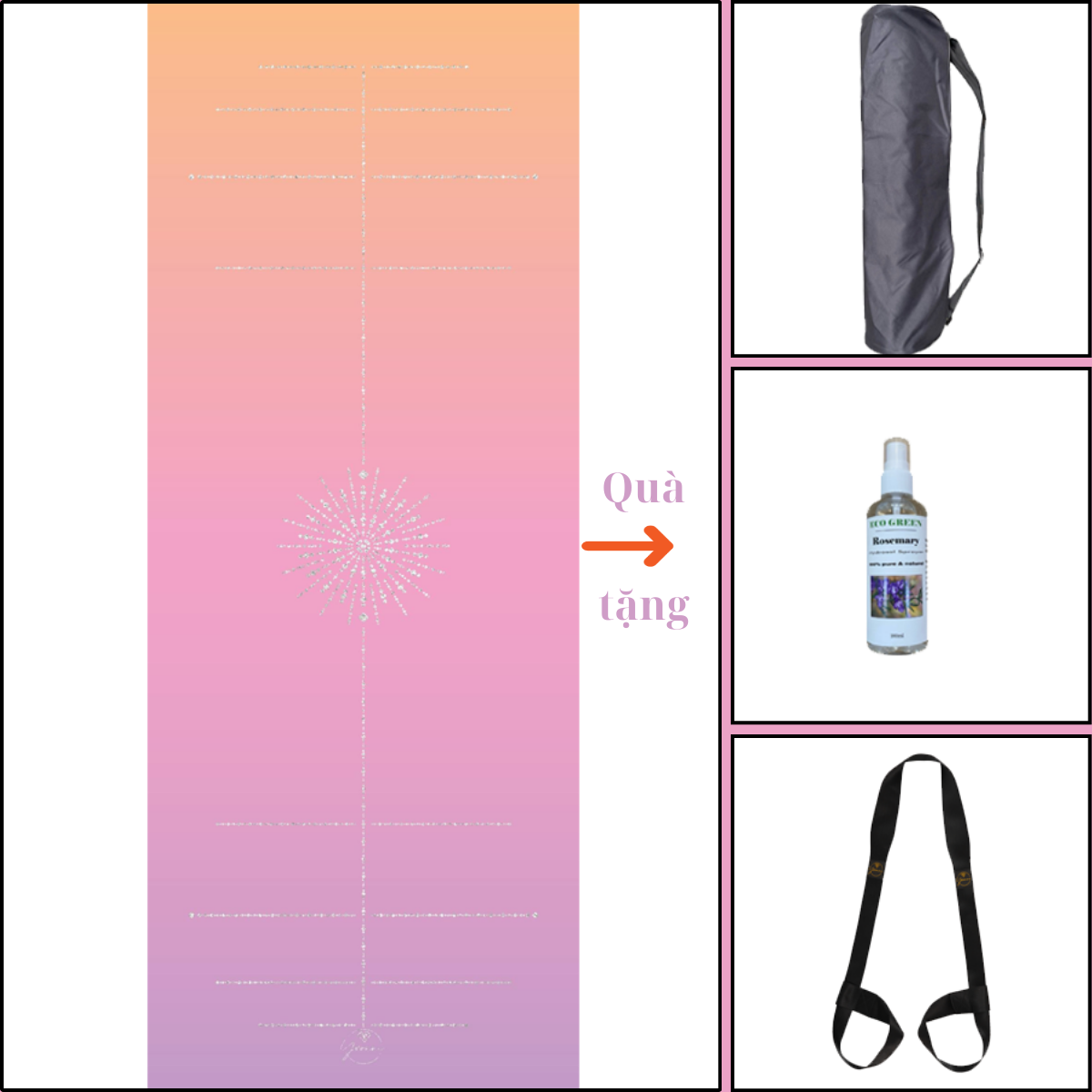 Pole Star (Pink) - Thảm Yoga 4mm - Phù Hợp Tập Hàng Ngày - Image 3