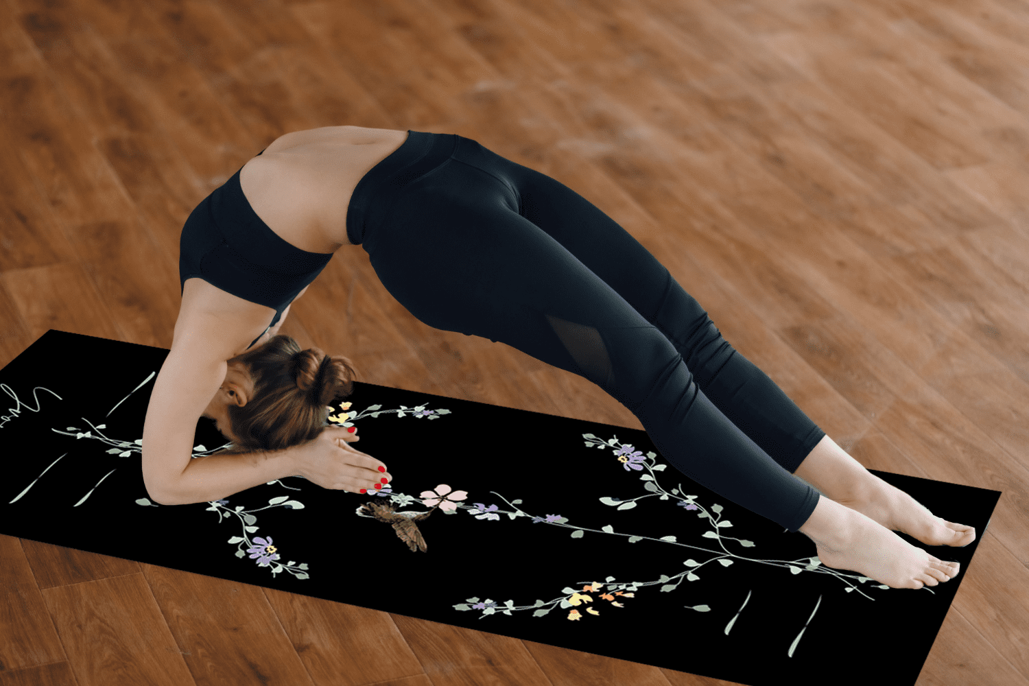 Hummingbird (Black) - Thảm Yoga 6mm - Thoải Mái Tập Lâu - Image 2