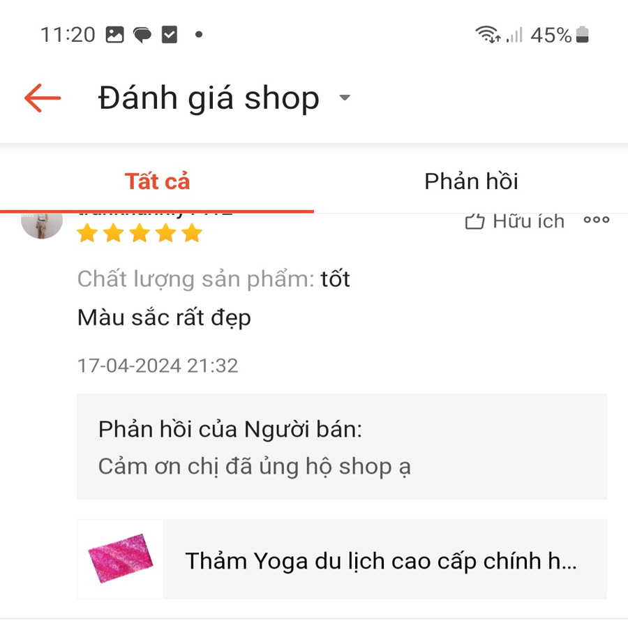 review thảm yoga yvonne