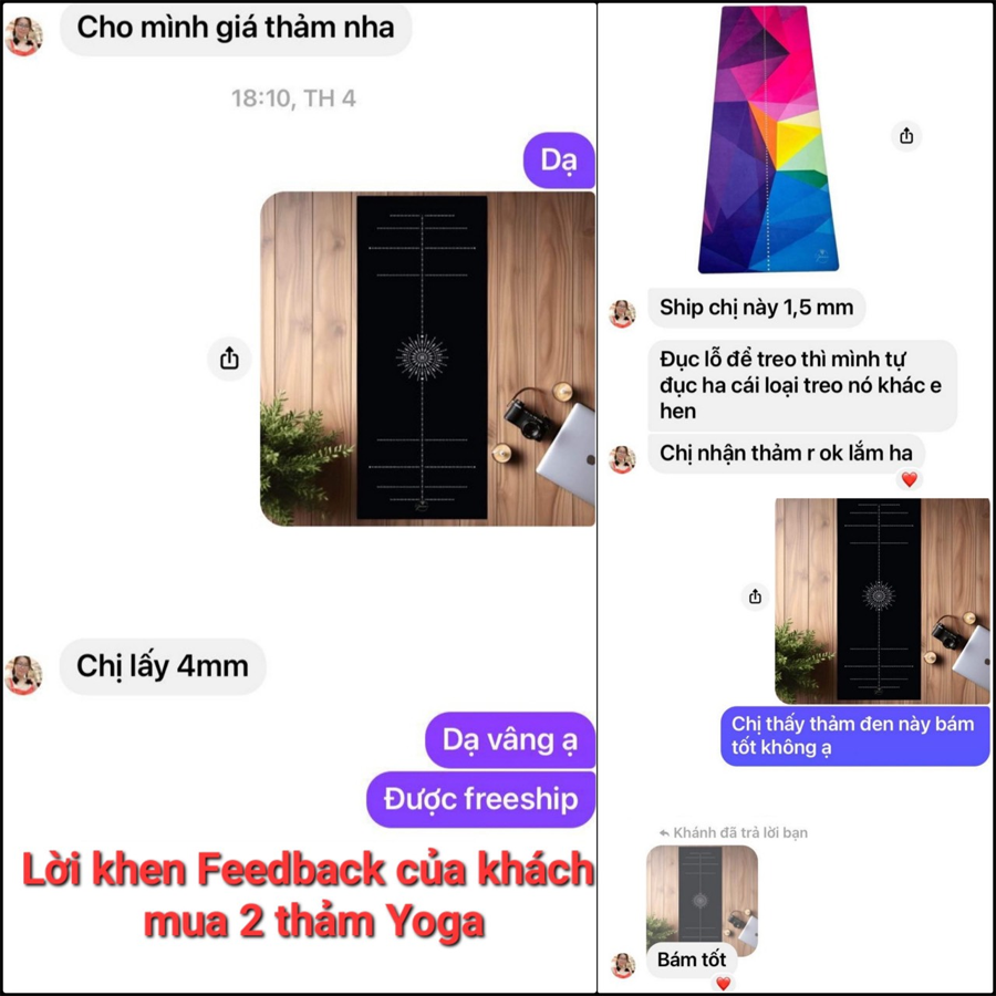 review thảm yoga yvonne