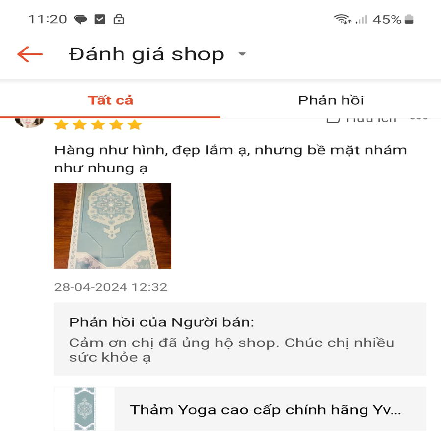 review thảm yoga yvonne
